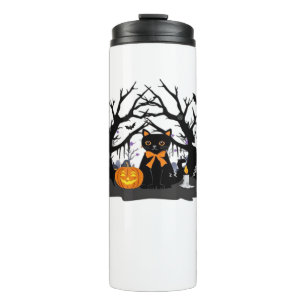 Spooky Paws & Pumpkin Halloween Nights Classic T-S Thermal Tumbler
