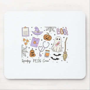 Spooky Peds Crew Halloween Pumpkin Pediatrics Hall Mouse Pad