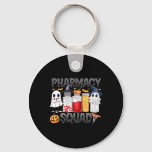 Spooky Pharmacy Squad Ghost Pills Pharmacist Tech Keychain