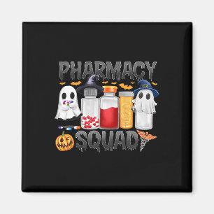 Spooky Pharmacy Squad Ghost Pills Pharmacist Tech  Magnet