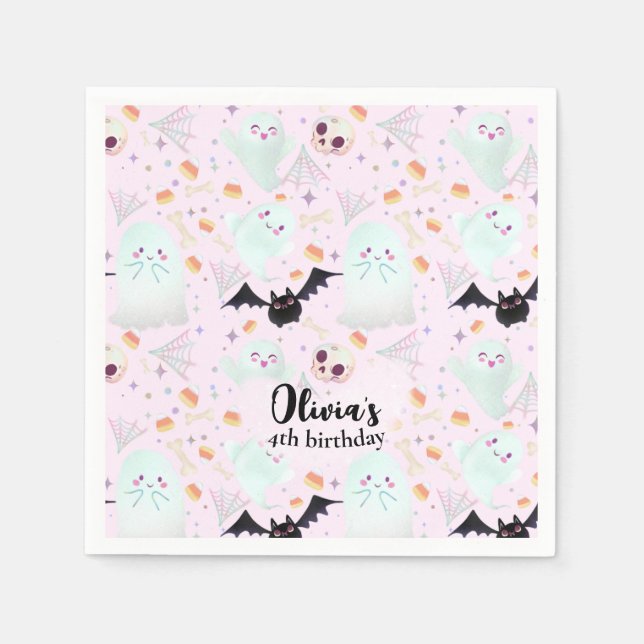 spooky pink napkin (Front)