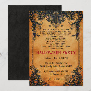 Spooky Poem I Spooktacular Halloween Party In Invitation