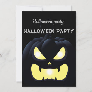 Spooky   pumpkin Adult halloween party invitatiton Invitation