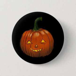 Spooky pumpkin badge 2 inch round button