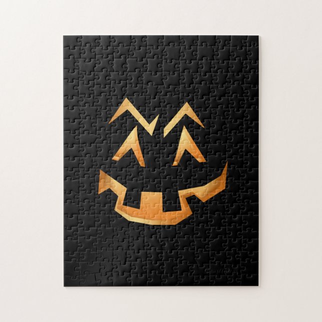 Spooky Pumpkin Face | Halloween Jigsaw Puzzle (Vertical)
