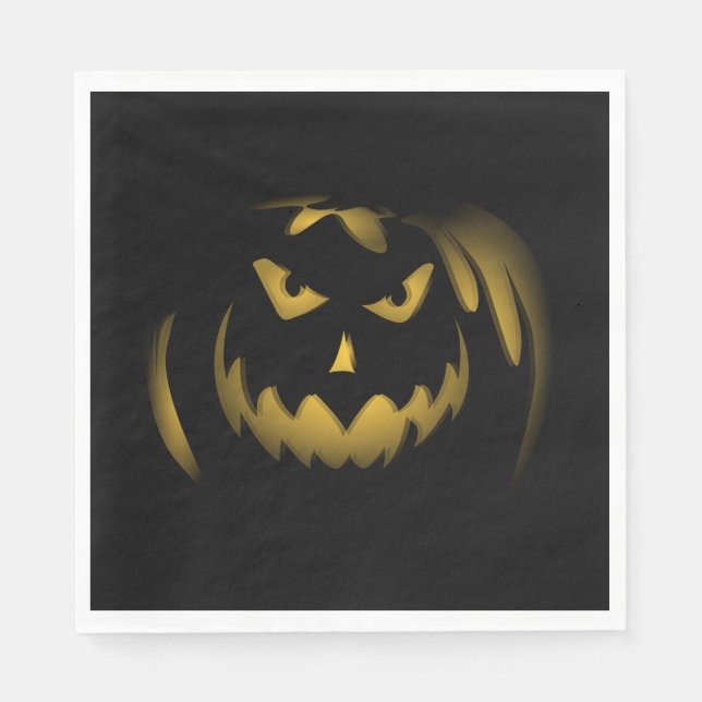 Spooky Pumpkin Face Napkin (Front)
