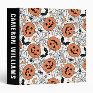 Spooky Pumpkin Halloween Pattern Binder