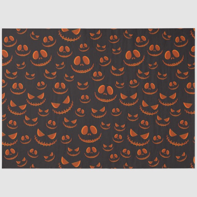 Spooky Pumpkin Halloween Series Design 54 Tissue Paper (Front)