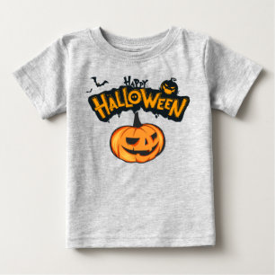Spooky Pumpkin Happy Halloween Baby T-Shirt