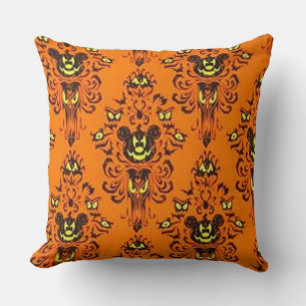 Spooky Pumpkin Mouse Throw Pillow
