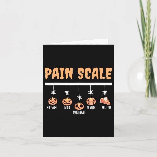 Spooky Pumpkin Pain Scale Trauma Nurse Triage Hall Card
