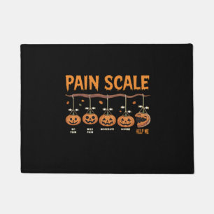 Spooky Pumpkin Pain Scale Trauma Nurse Triage Hall Doormat