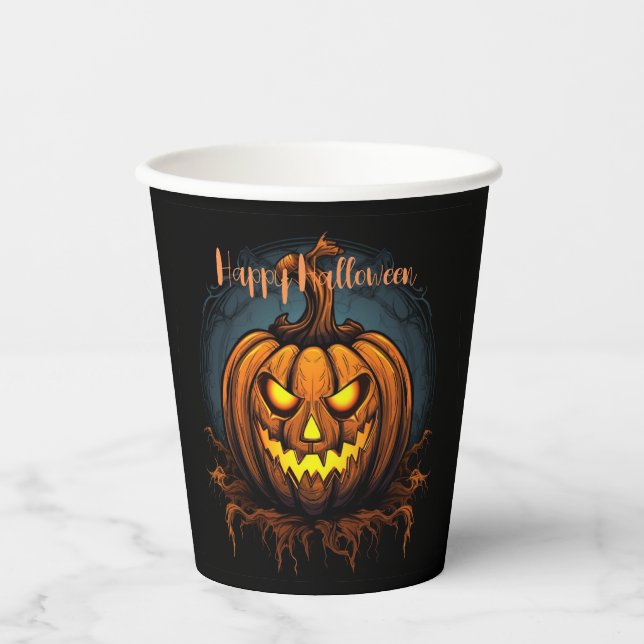 Spooky pumpkin  paper cups (Front)