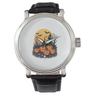 Spooky Pumpkin Patch – Retro Halloween Tee Watch