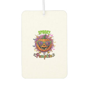 Spooky Pumpkin Sunglasses Moon Cobwebs Skulls Air Freshener