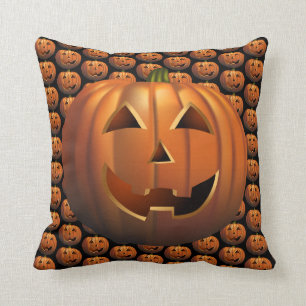 Spooky Pumpkin Throw Pillow