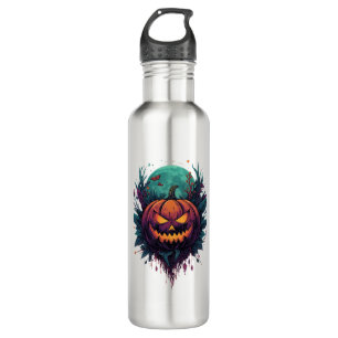 Spooky Pumpkin Under Full Moon 710 Ml Water Bottle