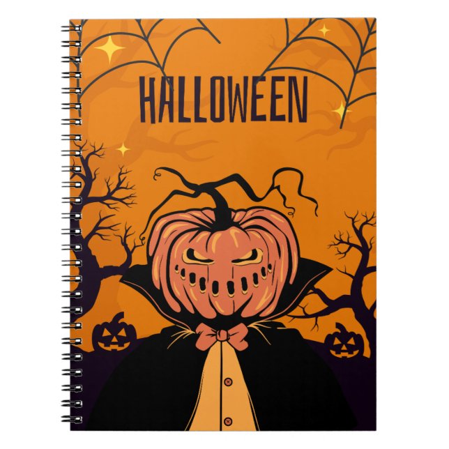 Spooky Pumpkin Vampire Notebook – Halloween Limite (Front)