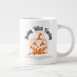 Spooky Pumpkin Witch Halloween Art Large Coffee Mug