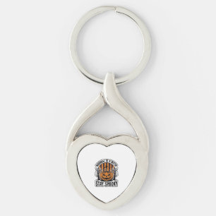 Spooky Pumpkin Witch Vintage Engraving Halloween S Keychain