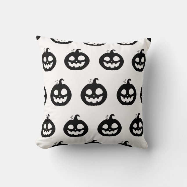 Spooky Pumpkin with White background  Throw Pillow (Front)