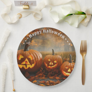 Spooky Pumpkins Family Collection Paper Plate