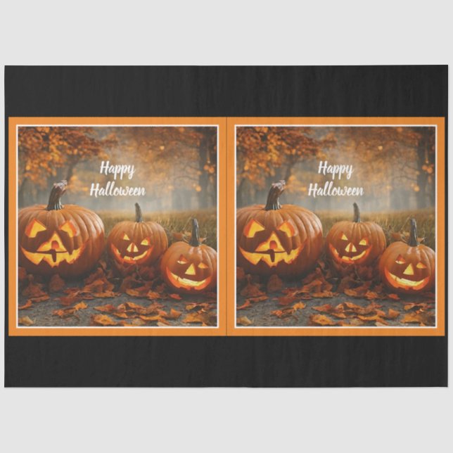 Spooky Pumpkins Family Collection Tissue Paper (Front)