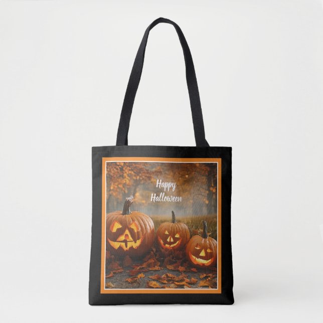 Spooky Pumpkins Family Collection Tote Bag (Front)