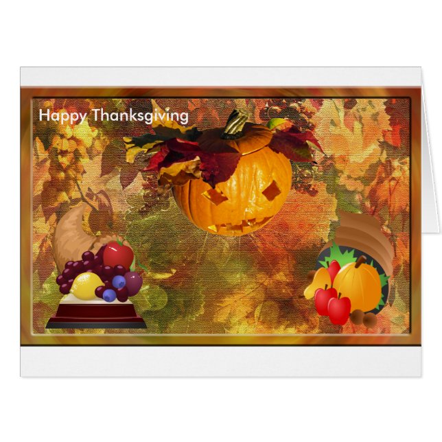 Spooky Pumpkins Happy Thanksgiving  (Front Horizontal)