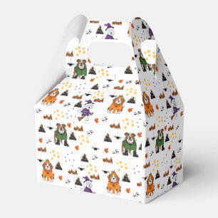 Spooky Pups Halloween Pattern Favor Box