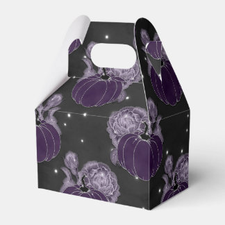 SPOOKY PURPLE GOTHIC PUMPKINS FLOWERS FAVOR BOX