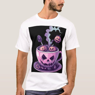 Spooky Purple Pumpkin Brew Coffee Mug Halloween Ar T-Shirt