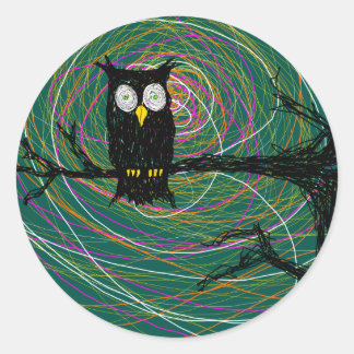 spooky purple whimsical astral magical mystical ow classic round sticker