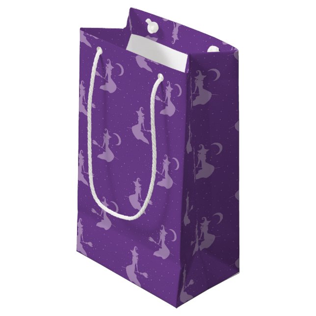 Spooky Purple Witch Gift Bag (Front Angled)