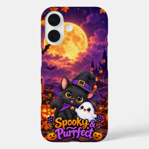  Spooky & Purrfect – Halloween Cat Phone Cas iPhone 16 Case
