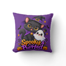 Spooky & Purrfect – Halloween Cat Pillow