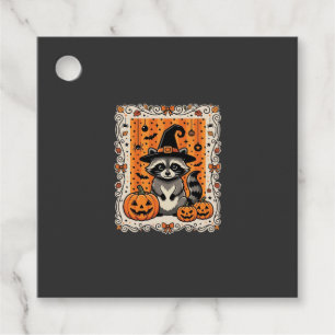 Spooky Raccoon Halloween Pumpkin Design_1 Favour Tags