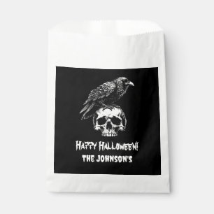Spooky Raven Skull Cookie Halloween Favour Bags