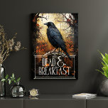 Spooky Raven Vintage Decoupage Tissue Paper<br><div class="desc">Vintage "Poe's Dead and Breakfast" with large raven atop. The world DEAD fades off into the haunted forest.</div>