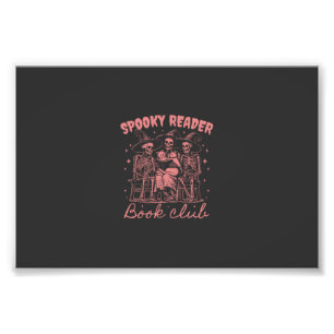 Spooky Reader Book Club D Red Photo Print
