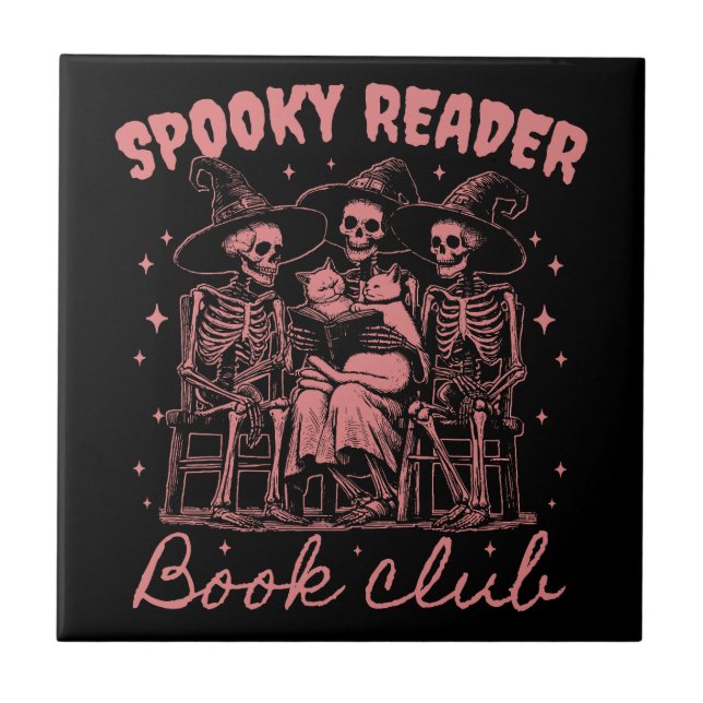 Spooky Reader Book Club D Red Tile (Front)