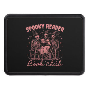 Spooky Reader Book Club D Red Trailer Hitch Cover