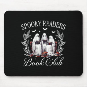 Spooky Readers Book Club Funny Ghost Teacher Happy Mouse Pad