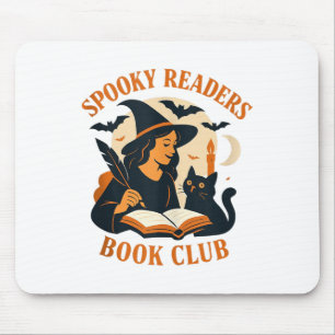 Spooky Readers Book Club Witch Cat Magic Tank Top_ Mouse Pad