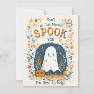 Spooky Realtor Pop By Marketing Holiday Card