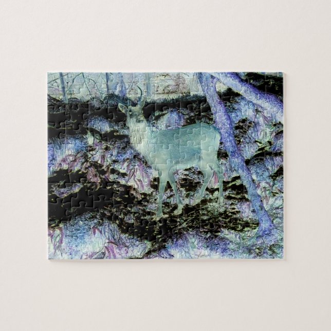 Spooky Red Deer Stag Jigsaw Puzzle (Horizontal)