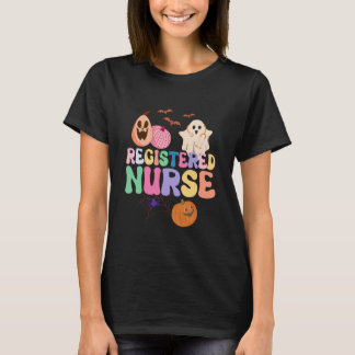 Spooky Registered Nurse Ghost Halloween Costume Pu T-Shirt