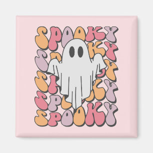 Spooky Retro Ghost Magnet