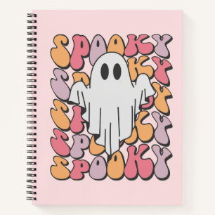 Spooky Retro Ghost Notebook