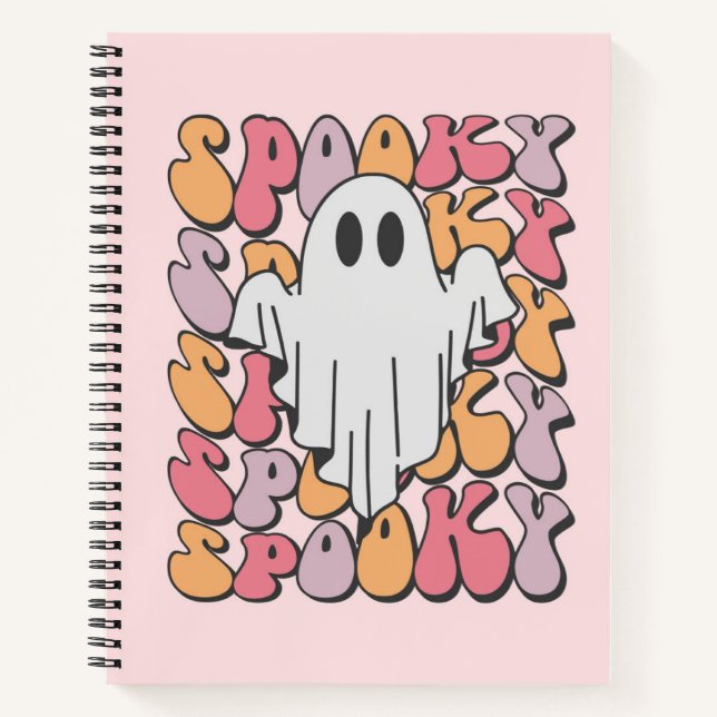 Spooky Retro Ghost Notebook (Front)